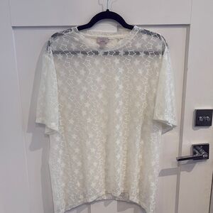 Chic Ivory Star Lace Blouse